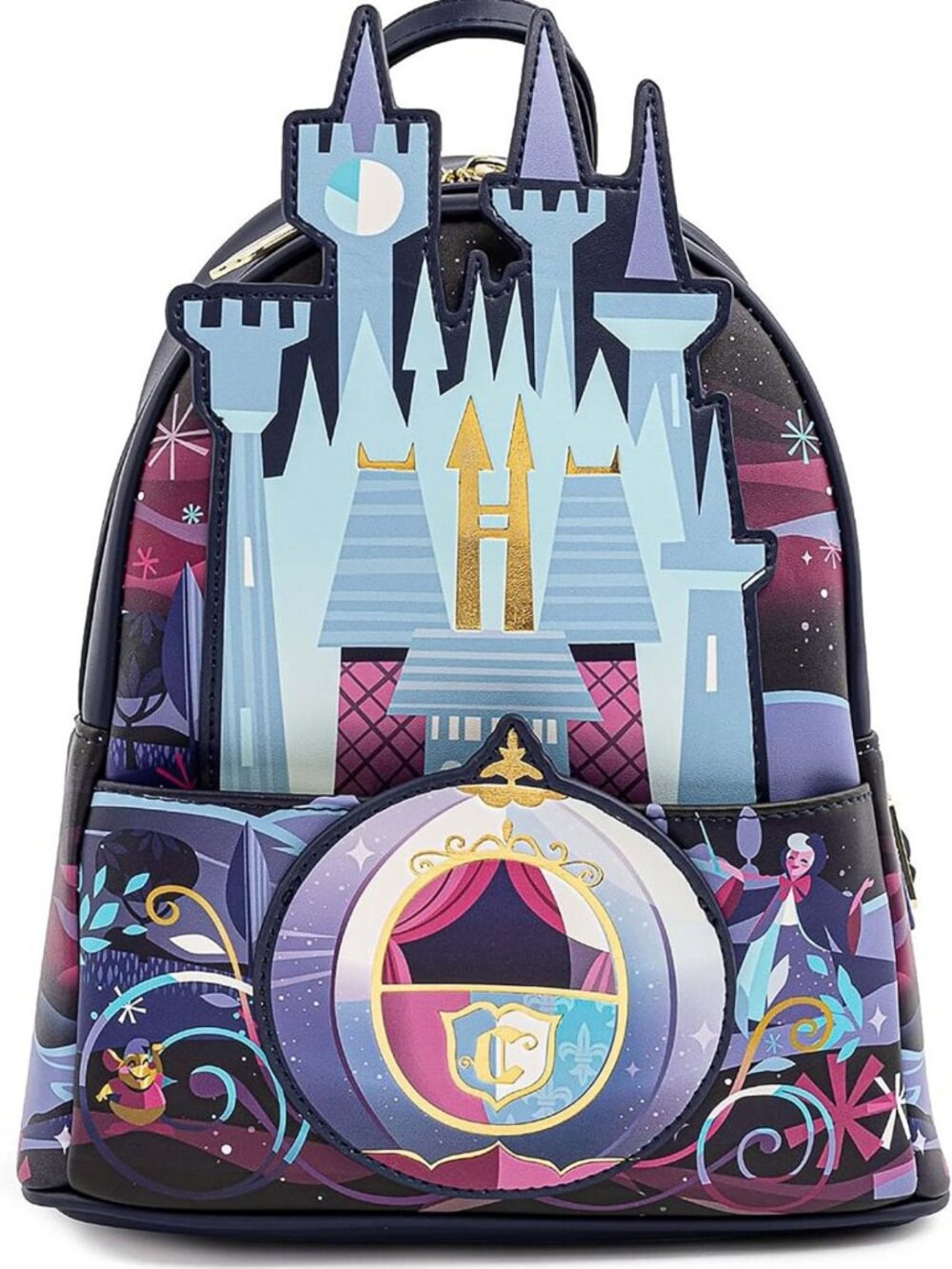 Cinderella Castle Series Double Strap Shoulder Bag Purse for Women - Cute